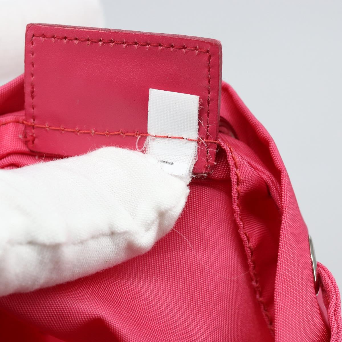 PRADA Pouch Nylon Pink Gold Auth BA7028