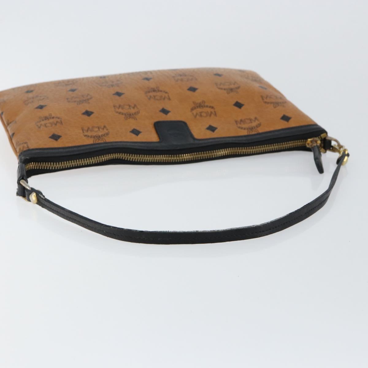 MCM Logogram Vicetos Shoulder Bag PVC Leather Brown Gold Auth BA7029