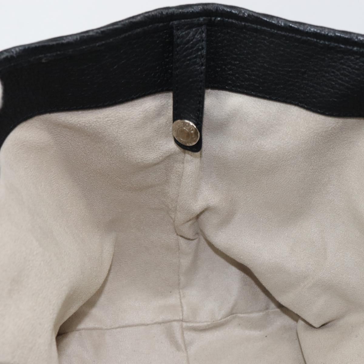 Jimmy Choo Studs Tote Bag Leather Black Silver Auth BA7036