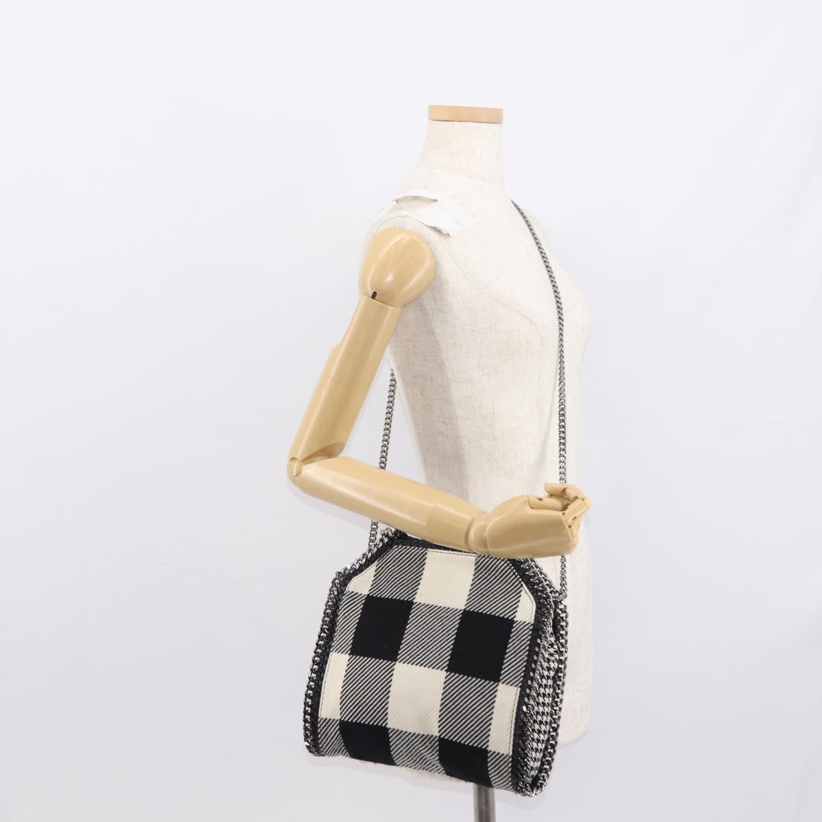 Stella MacCartney Chain Falabella Bag Polyester 2way Black 371223 Auth BA7040