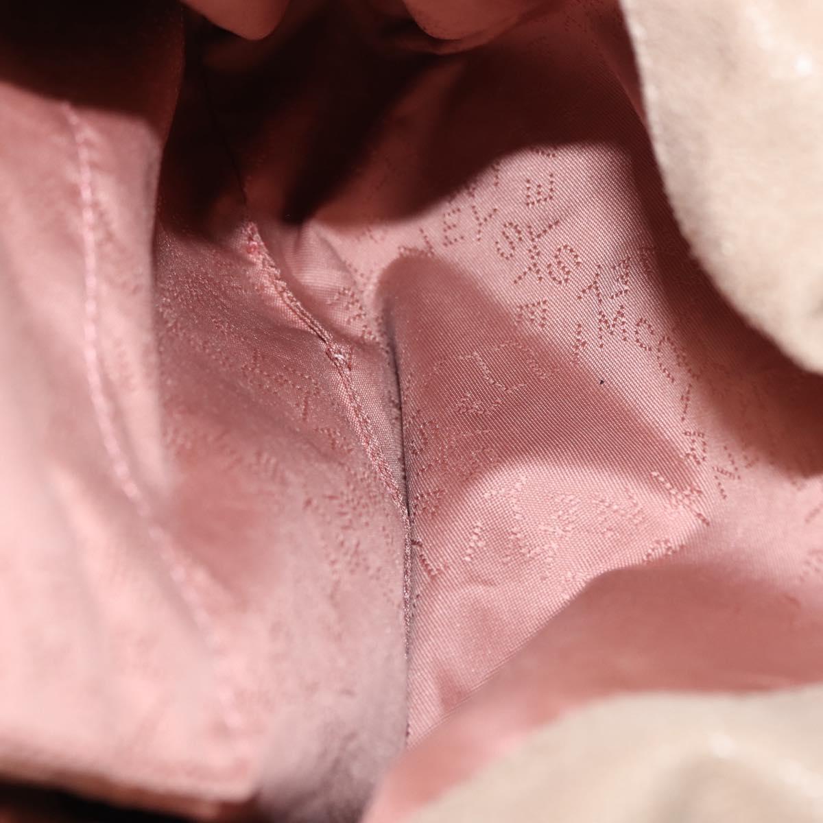 Stella MacCartney Falabella Chain Bag polyester Beige Silver 371223 Auth BA7041