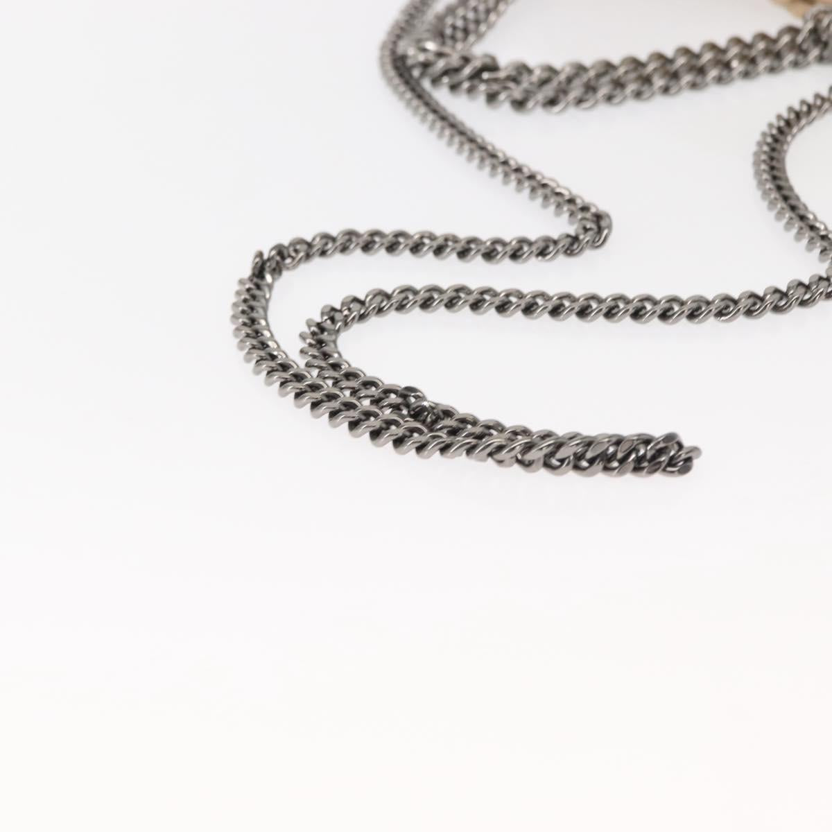 Stella MacCartney Falabella Chain Bag polyester Beige Silver 371223 Auth BA7041