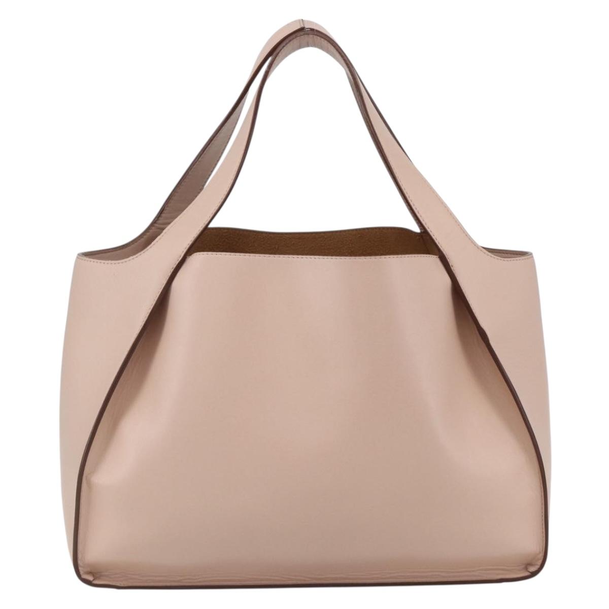 Stella MacCartney Tote Bag Leather Beige 502793 Auth BA7042
