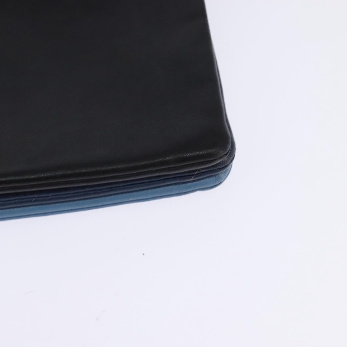 CELINE Trio large Shoulder Bag Leather Multicolor Gold Auth BA7047