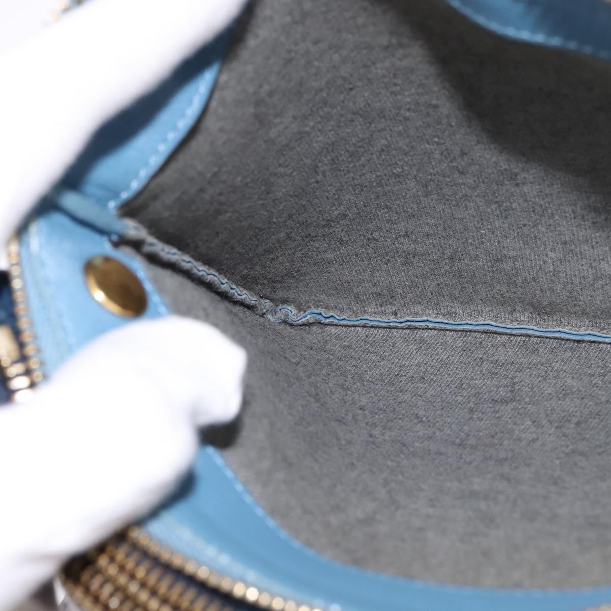 CELINE Trio large Shoulder Bag Leather Multicolor Gold Auth BA7047