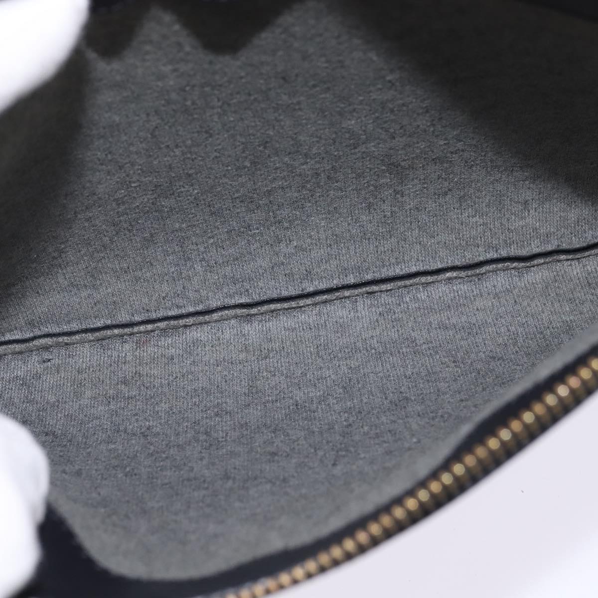 CELINE Trio large Shoulder Bag Leather Multicolor Gold Auth BA7047