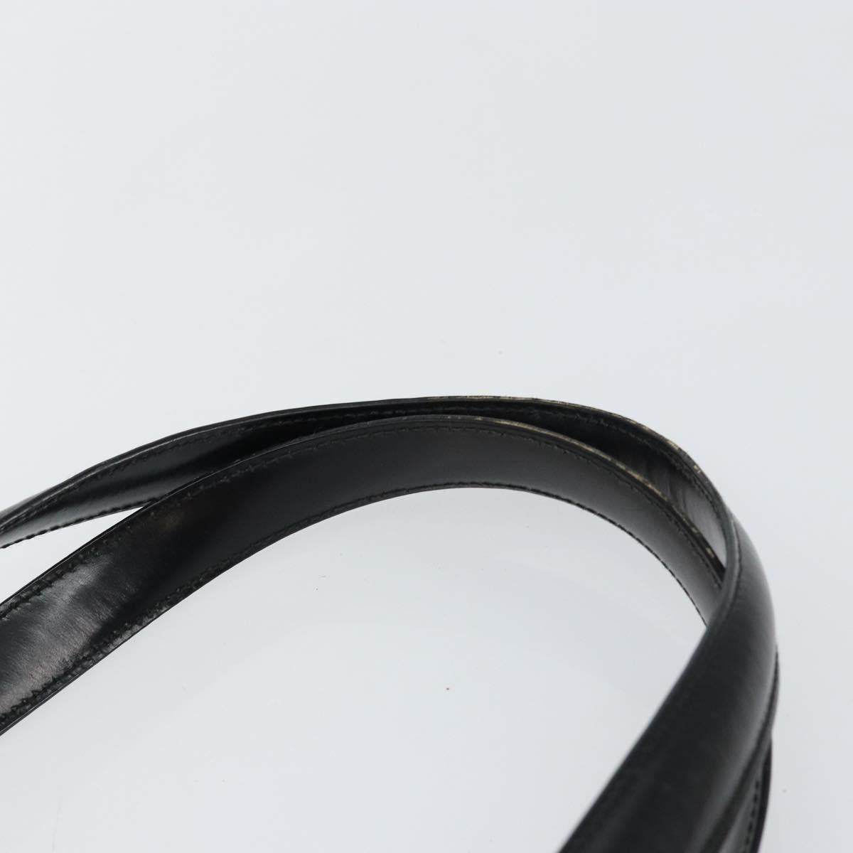 Salvatore Ferragamo Gancini Tote Bag Leather Black Silver Auth BA7066