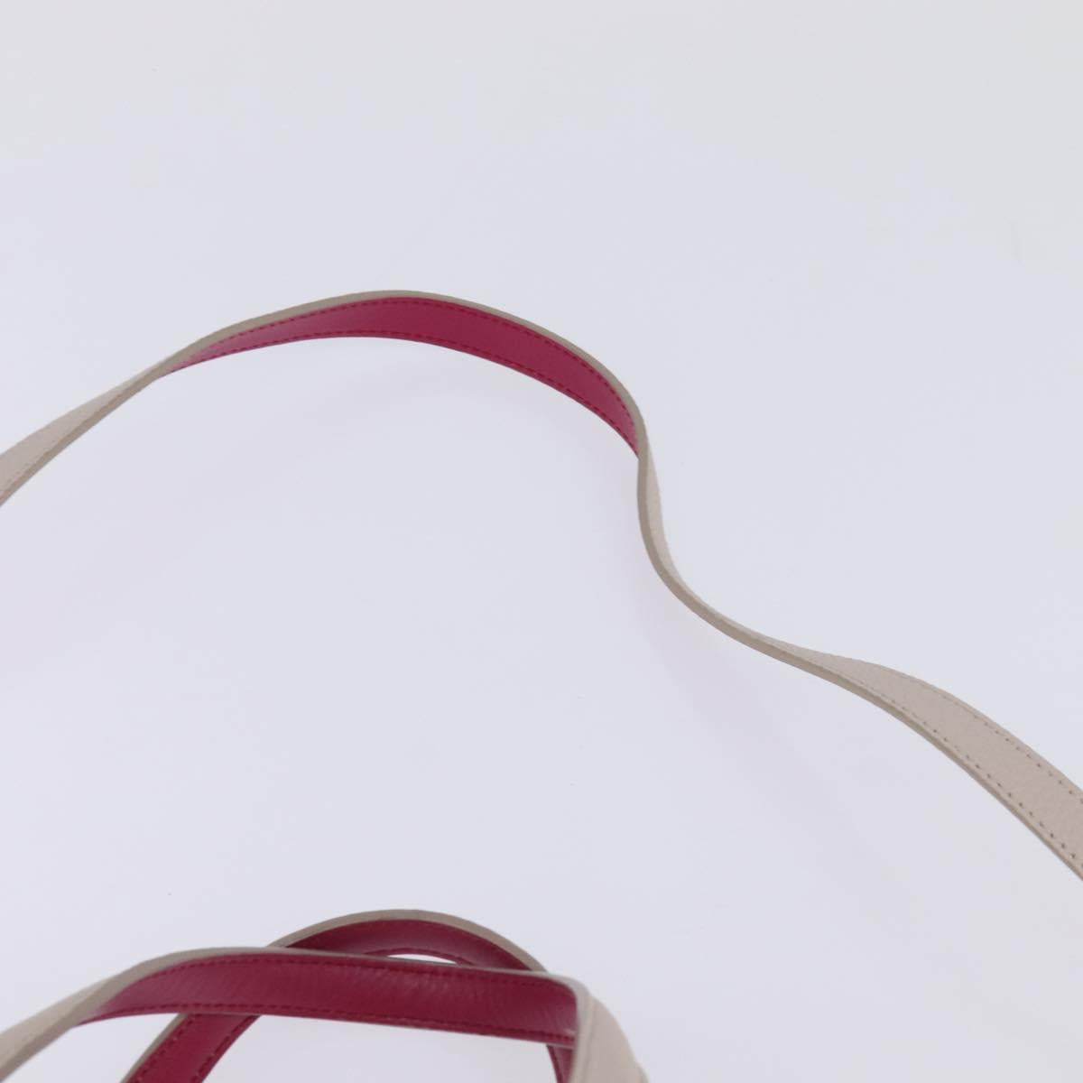 Salvatore Ferragamo Gancini Hand Bag Leather 2way Beige Gold Auth BA7068