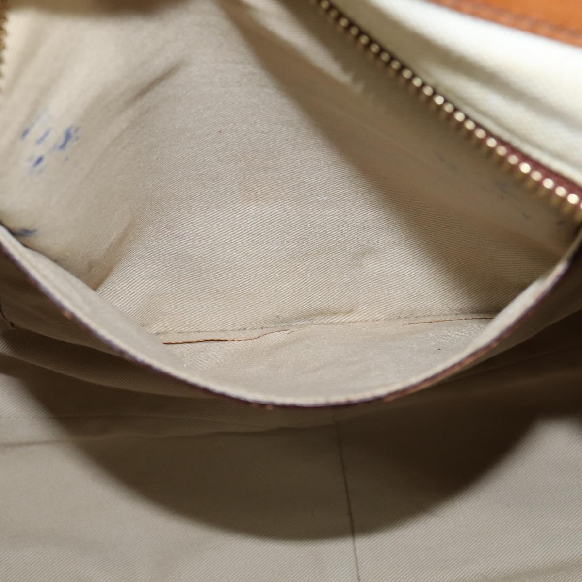 Chloe Margaret Hand Bag Leather 2way Brown Gold Auth BA7073