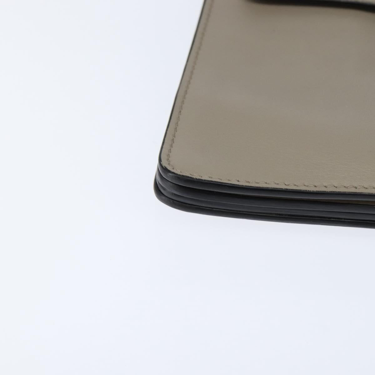 Chloe Fay Shoulder Bag Suede Leather Gray Gold Auth BA7076