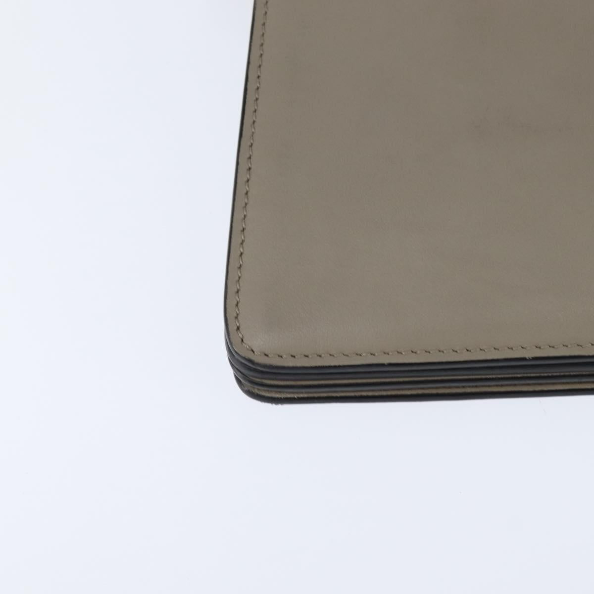 Chloe Fay Shoulder Bag Suede Leather Gray Gold Auth BA7076