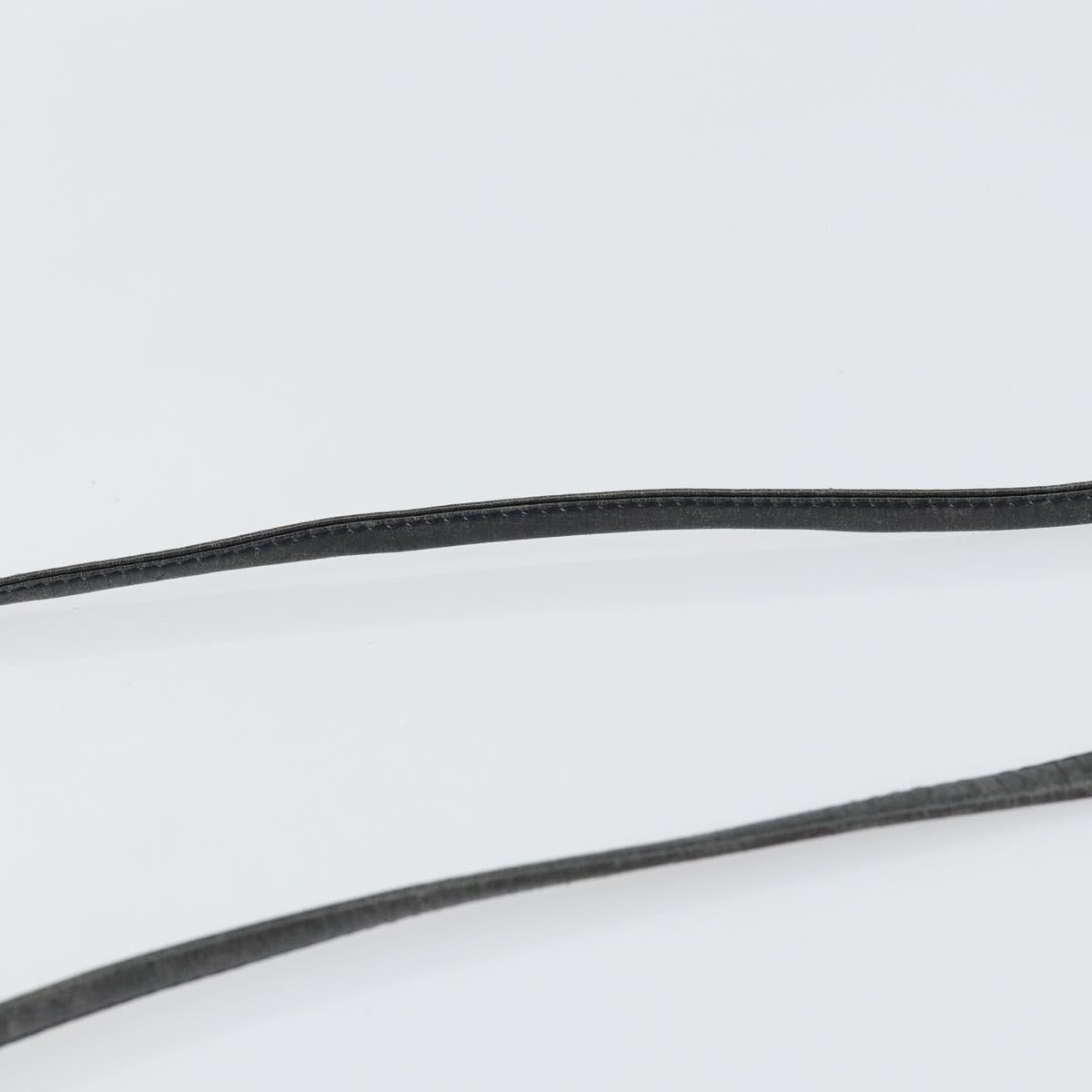 Christian Dior Trotter Canvas Shoulder Bag Navy Gold Auth BA7078