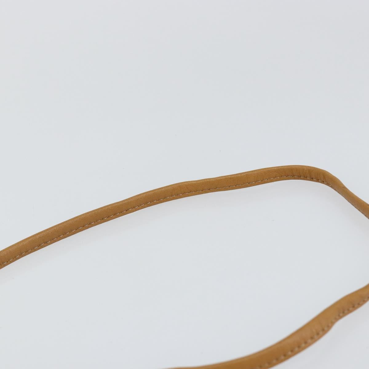 Christian Dior Honeycomb Canvas Shoulder Bag PVC Leather Beige Gold Auth BA7080