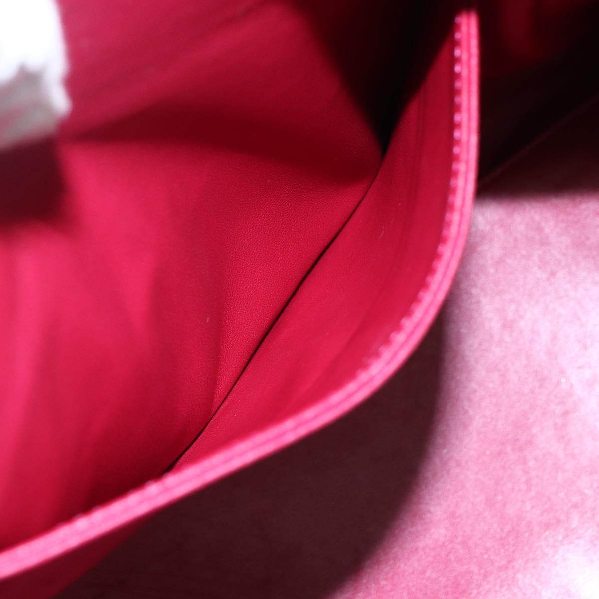 LOEWE Anagram Amazona 36 Hand Bag Leather Red Gold Auth BA7089