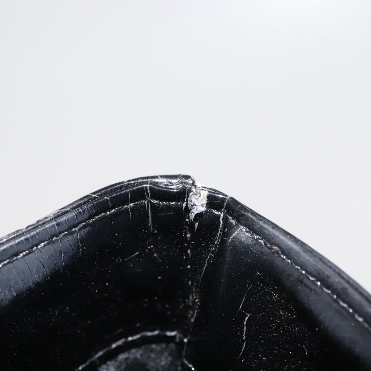 SAINT LAURENT Tote Bag Enamel nylon Red Silver Auth BA7096