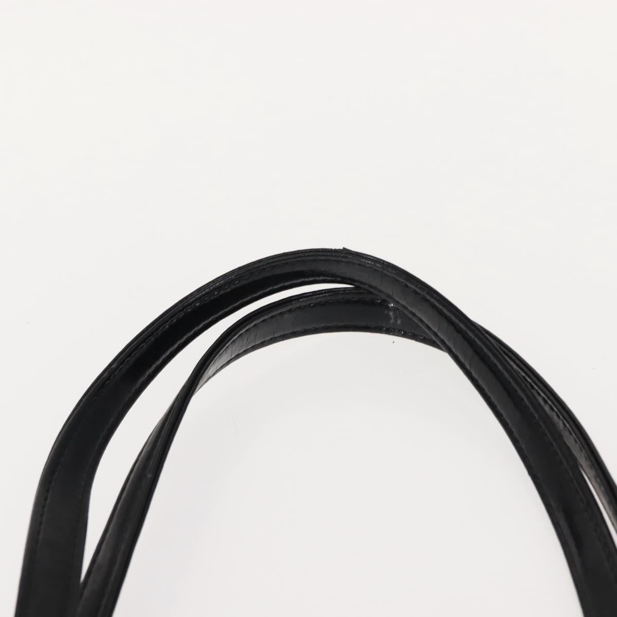 SAINT LAURENT Tote Bag Enamel nylon Red Silver Auth BA7096