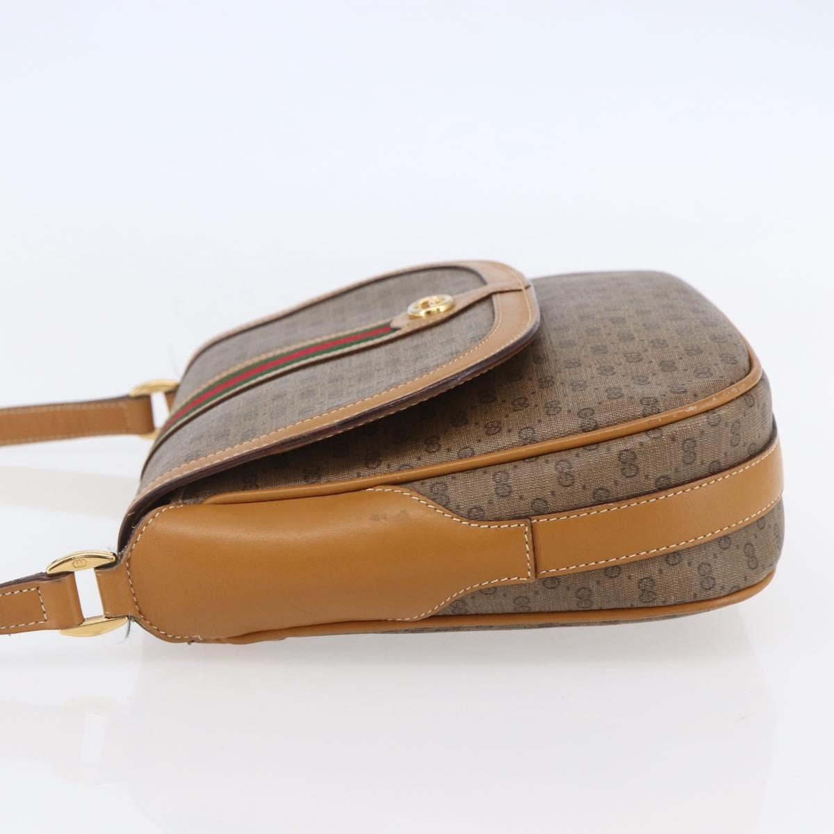 GUCCI Micro GG Supreme Web Sherry Line Bag PVC Beige 001 115 0914 Auth BA7111