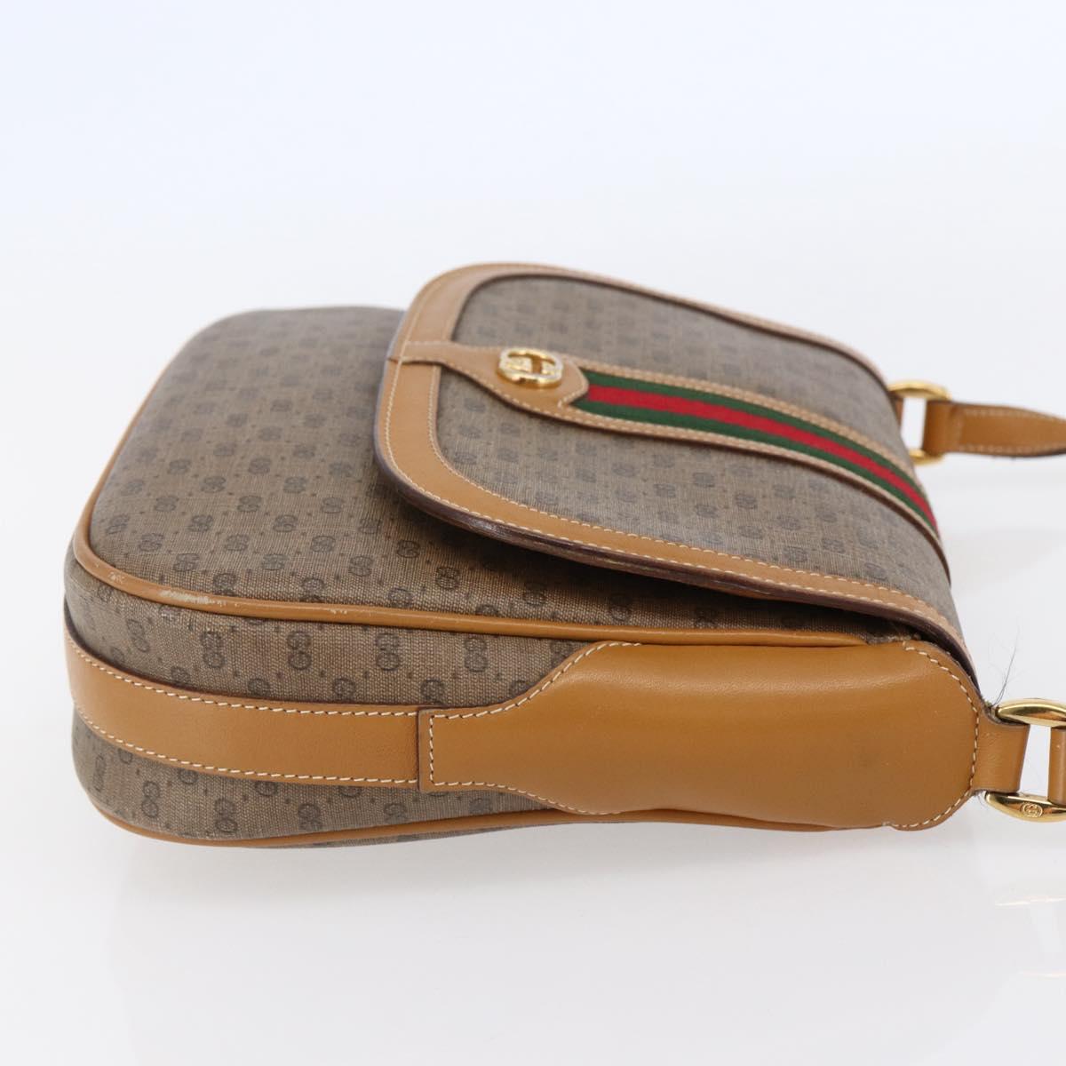 GUCCI Micro GG Supreme Web Sherry Line Bag PVC Beige 001 115 0914 Auth BA7111