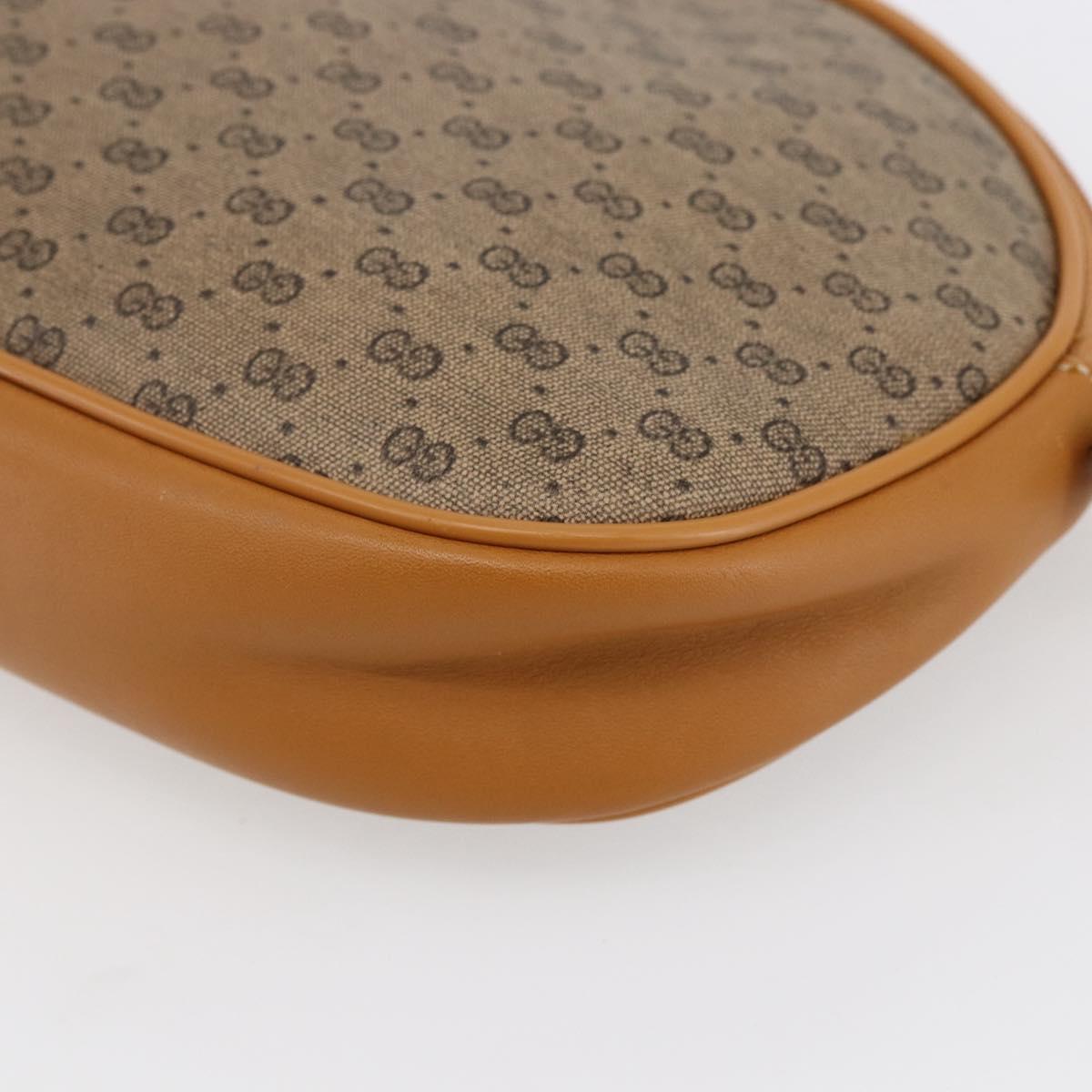 GUCCI Micro GG Supreme Shoulder Bag PVC Beige Gold 007 89 1113 Auth BA7112