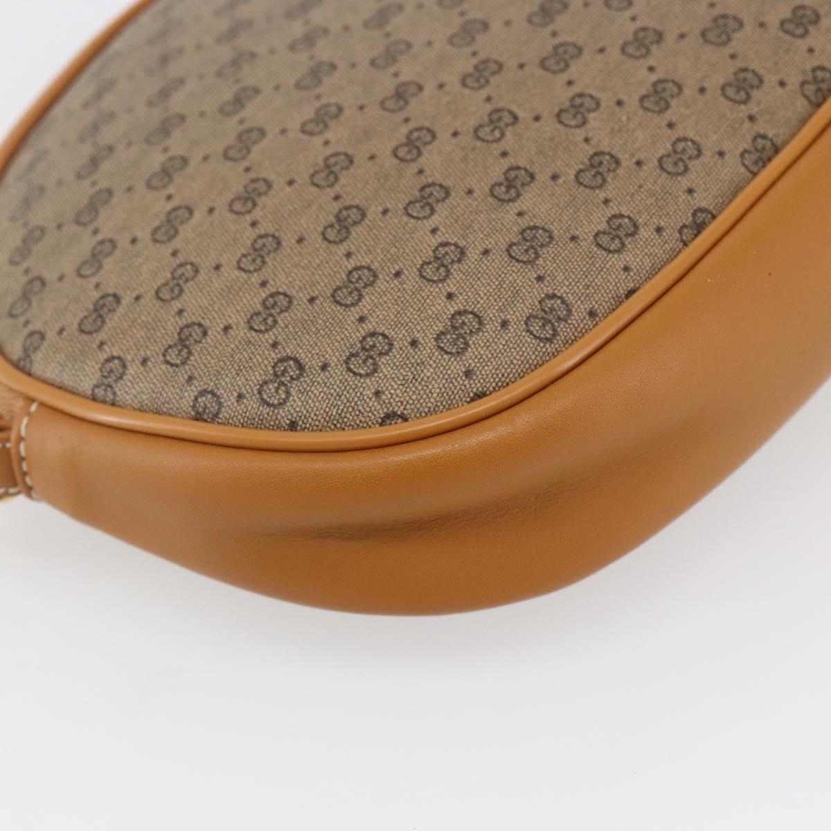 GUCCI Micro GG Supreme Shoulder Bag PVC Beige Gold 007 89 1113 Auth BA7112