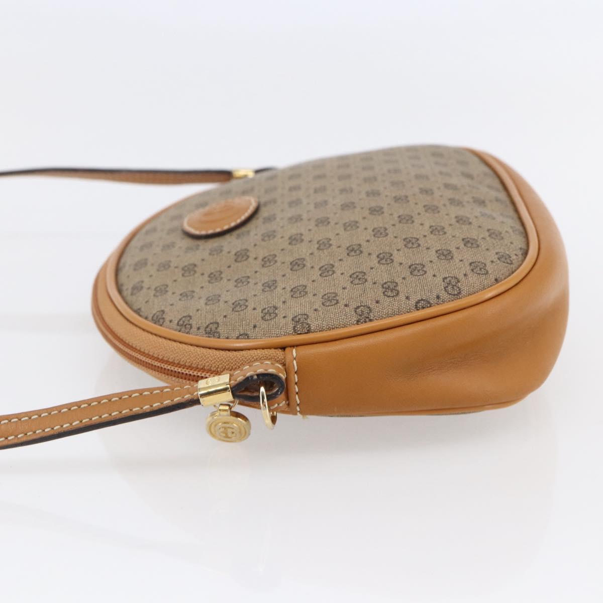 GUCCI Micro GG Supreme Shoulder Bag PVC Beige Gold 007 89 1113 Auth BA7112