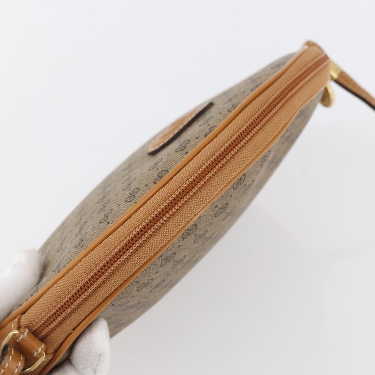 GUCCI Micro GG Supreme Shoulder Bag PVC Beige Gold 007 89 1113 Auth BA7112