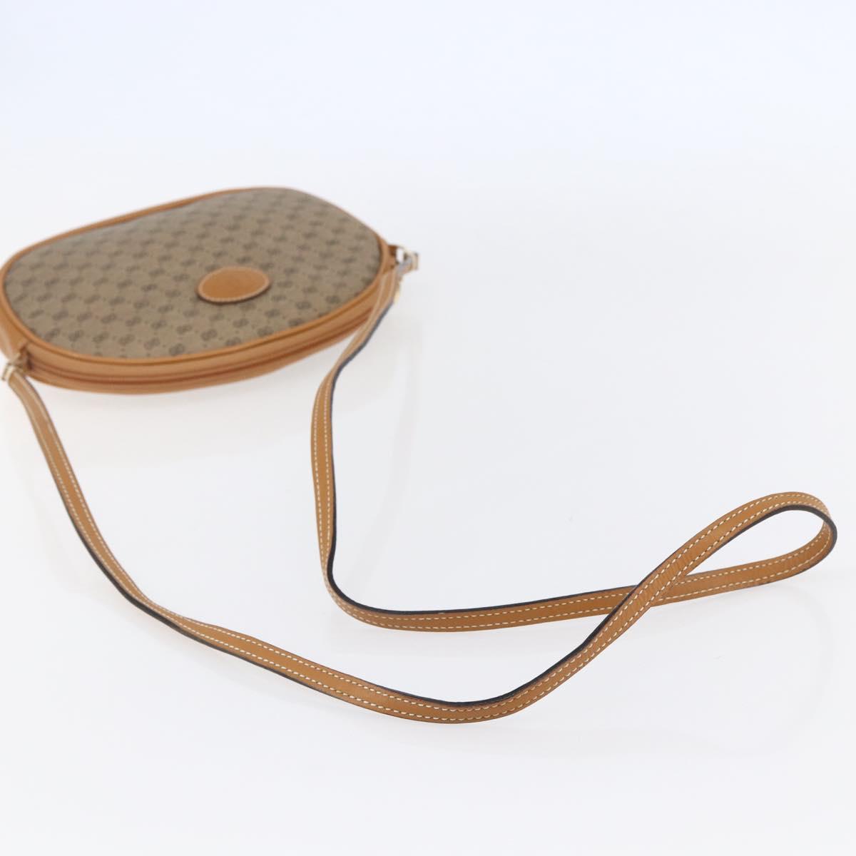 GUCCI Micro GG Supreme Shoulder Bag PVC Beige Gold 007 89 1113 Auth BA7112