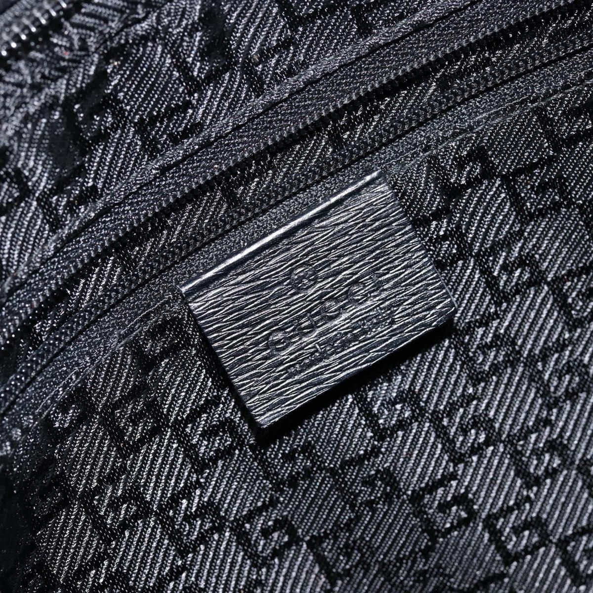 GUCCI Hand Bag Canvas Gray Gold 001 5155 Auth BA7115