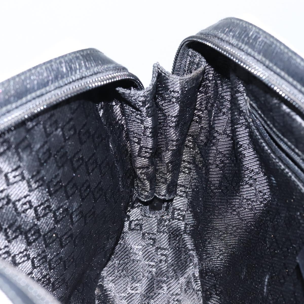 GUCCI Hand Bag Canvas Gray Gold 001 5155 Auth BA7115