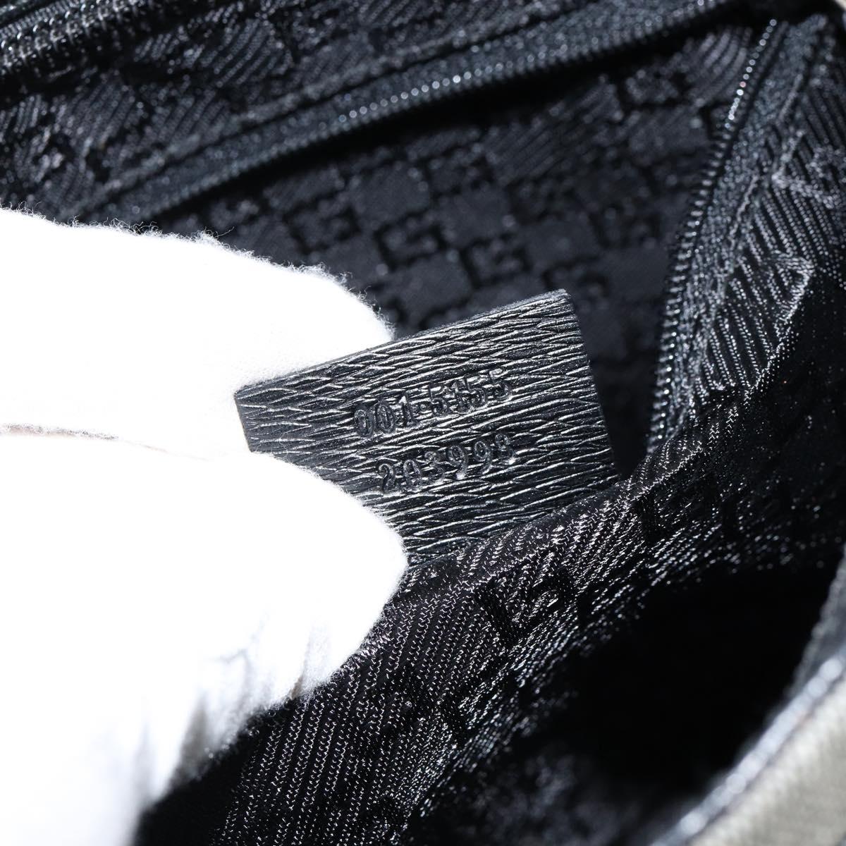 GUCCI Hand Bag Canvas Gray Gold 001 5155 Auth BA7115