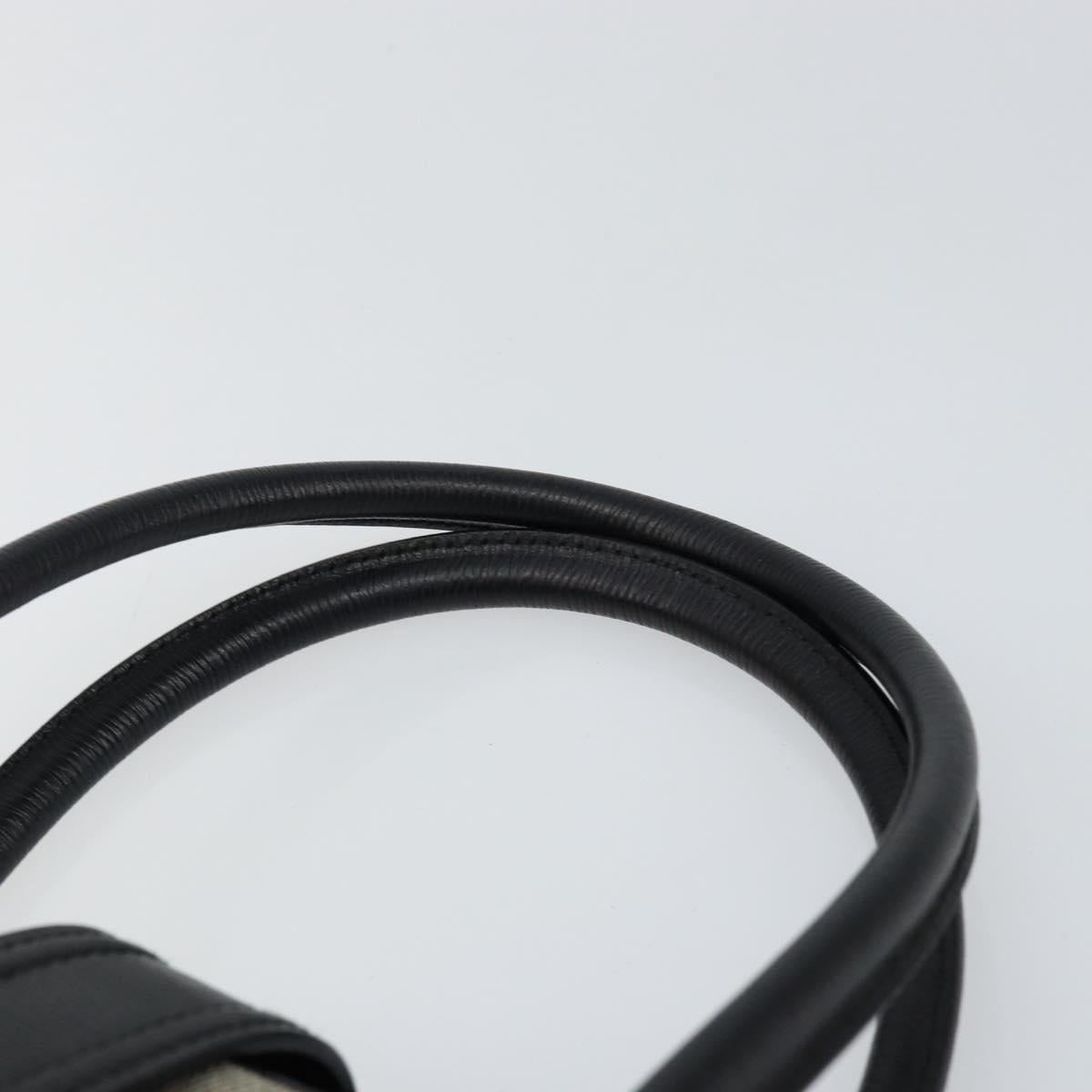 GUCCI Hand Bag Canvas Gray Gold 001 5155 Auth BA7115