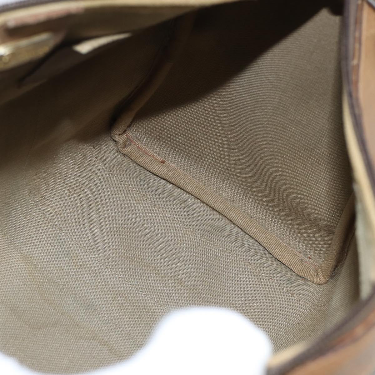 GUCCI GG Supreme Sherry Line Boston Bag PVC Beige Gold 002 098 0534 Auth BA7125