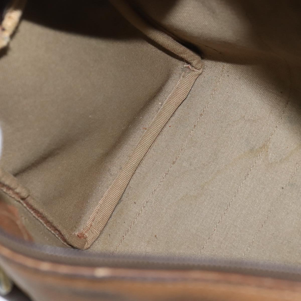 GUCCI GG Supreme Sherry Line Boston Bag PVC Beige Gold 002 098 0534 Auth BA7125