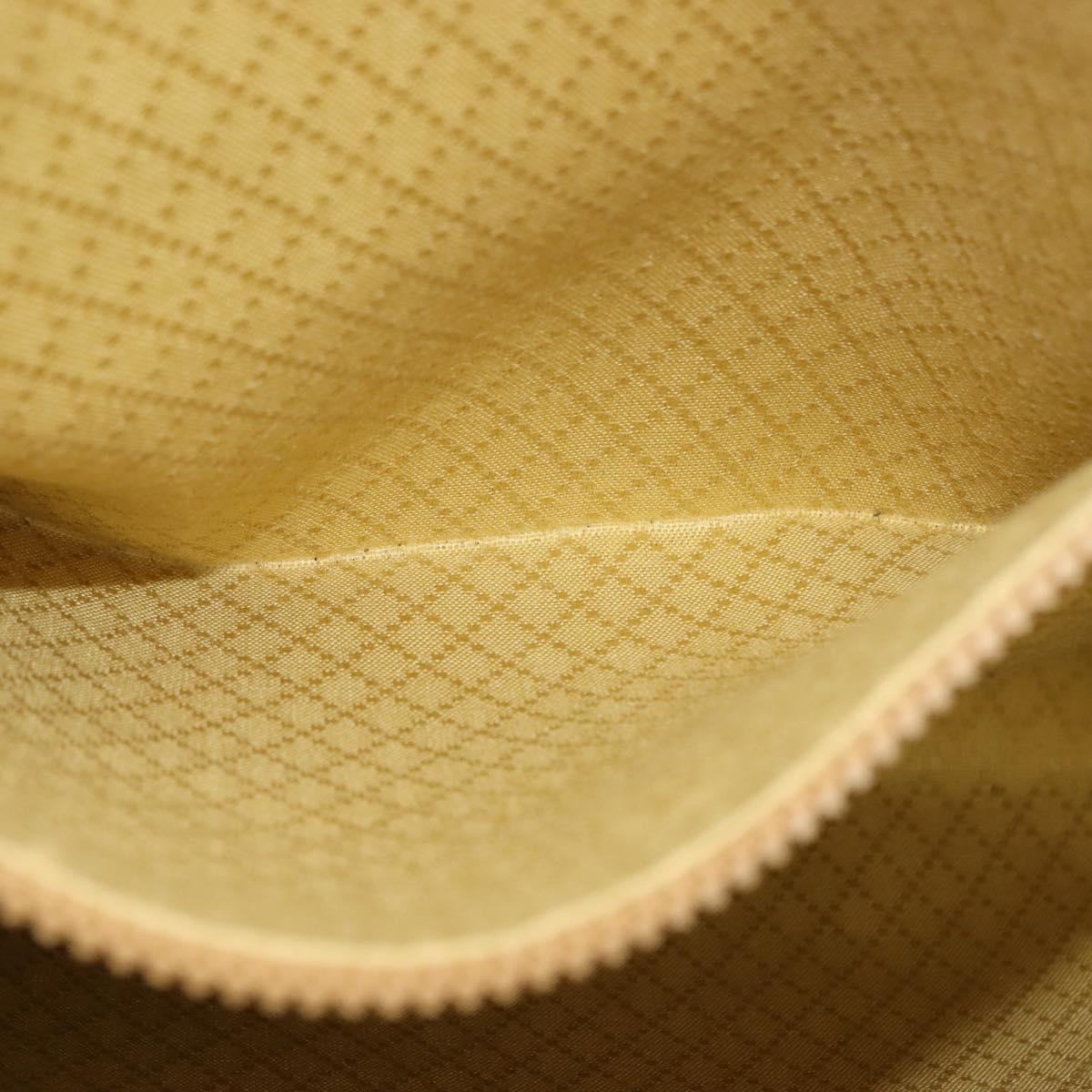 GUCCI GG Supreme Web Sherry Line Hand Bag PVC Beige Auth BA7127