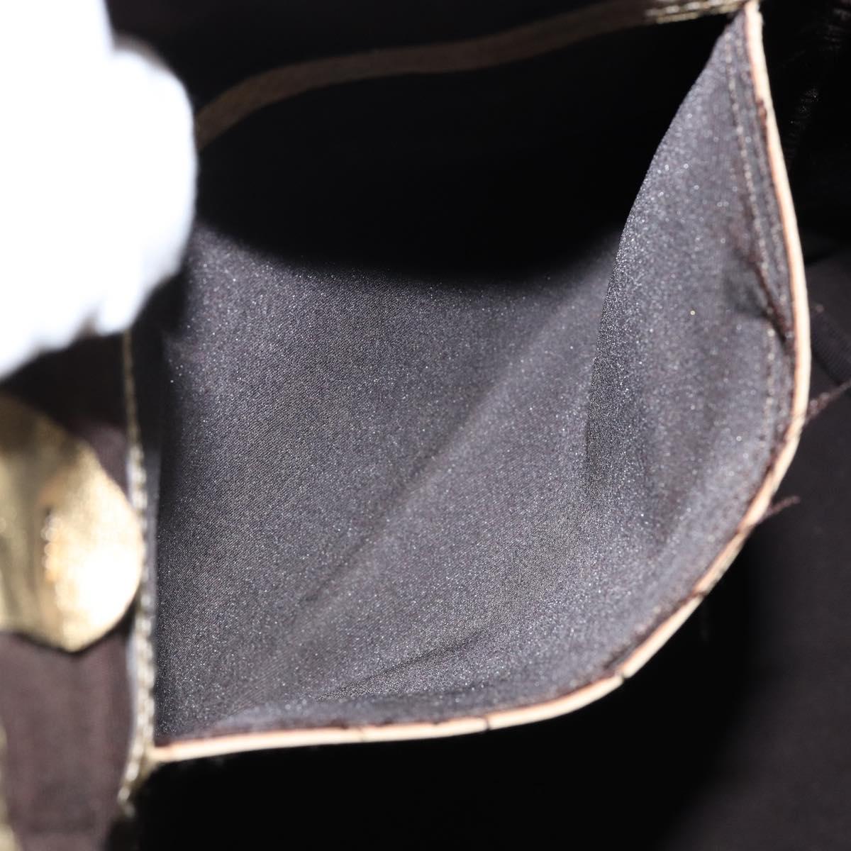 GUCCI GG Crystal Tote Bag Coated Canvas Beige Gold 189896 Auth BA7129