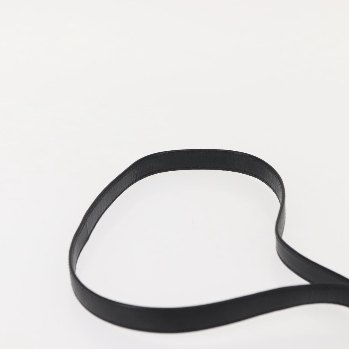 GUCCI Shoulder Bag Leather Black Gold 004 33 0241 Auth BA7133