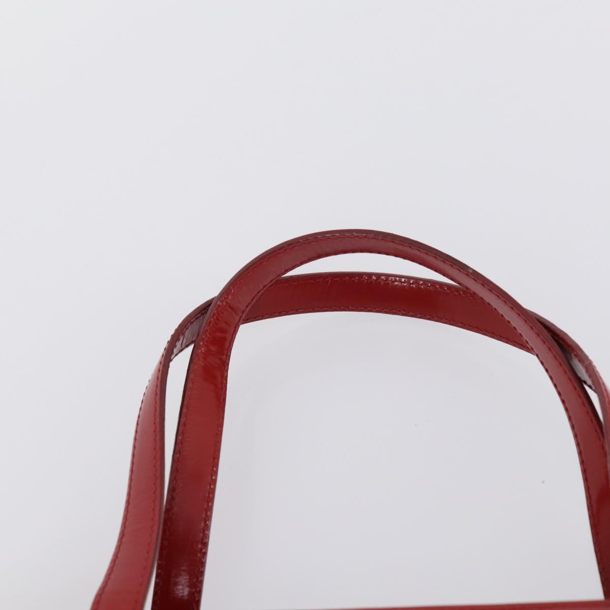 PRADA Tote Bag Leather Nylon 2Set Red Blue Auth BA7150