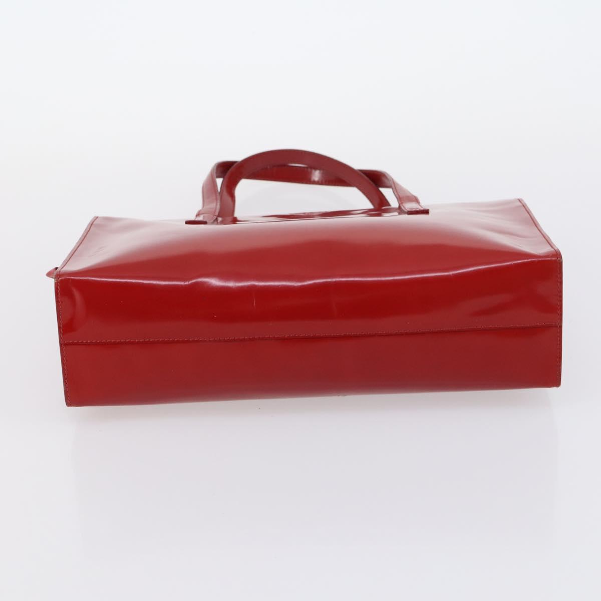 PRADA Tote Bag Leather Nylon 2Set Red Blue Auth BA7150