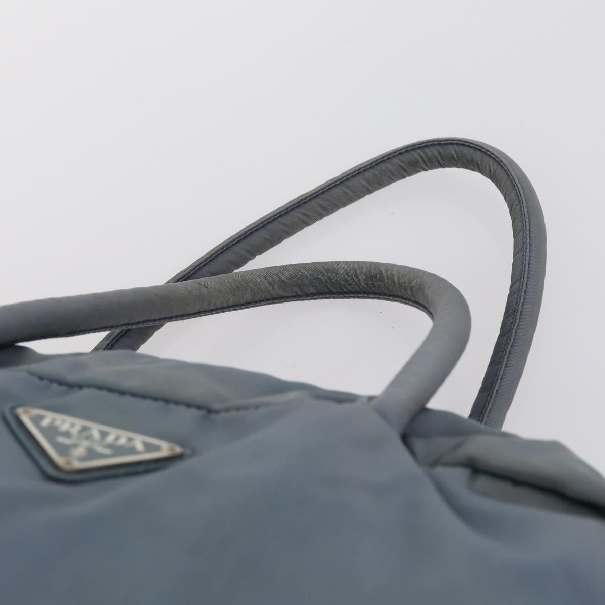 PRADA Tote Bag Leather Nylon 2Set Red Blue Auth BA7150