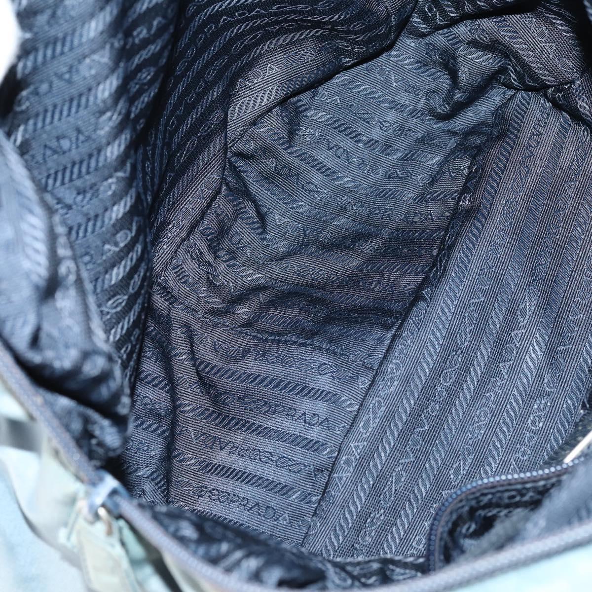 PRADA Tote Bag Leather Nylon 2Set Red Blue Auth BA7150