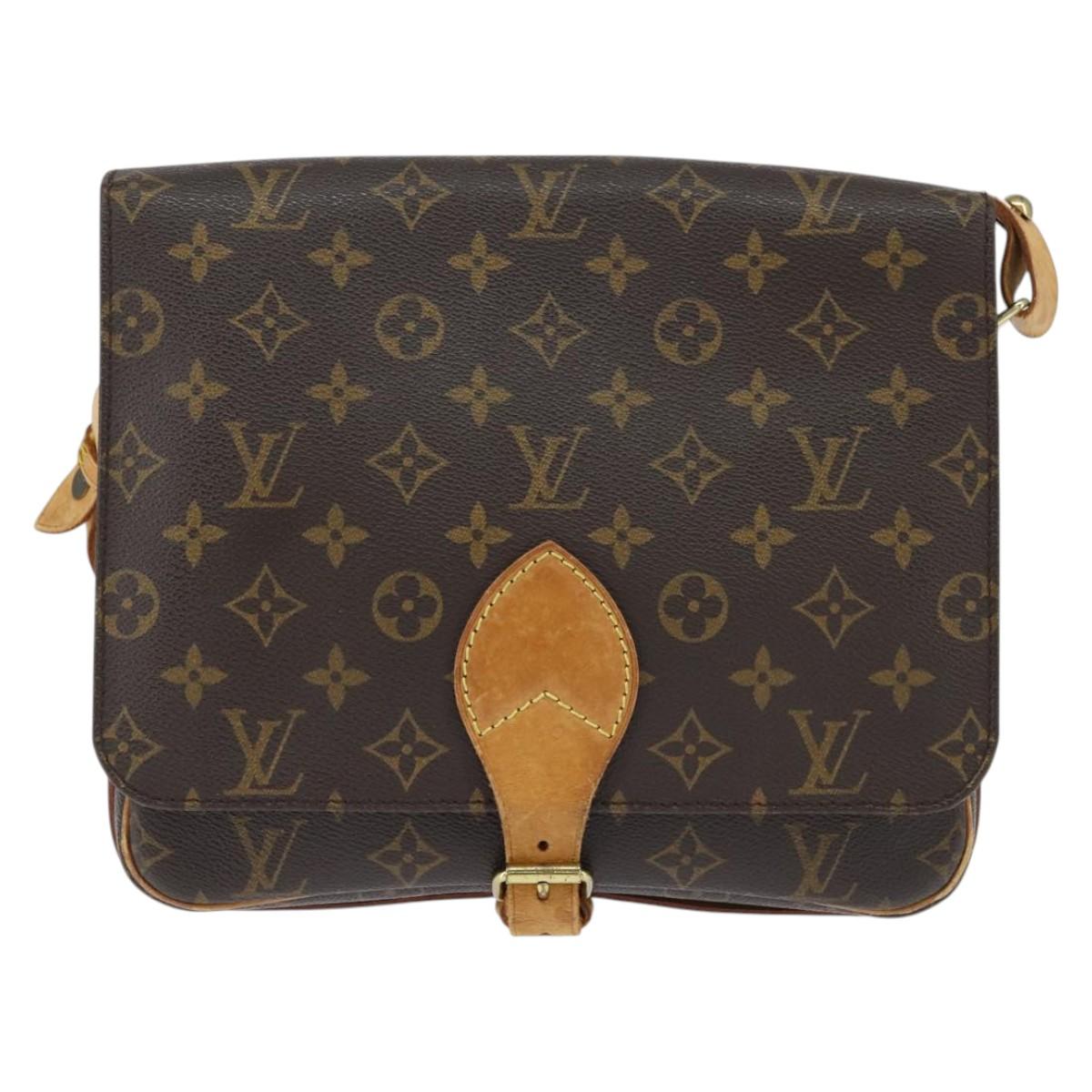 LOUIS VUITTON Monogram Cartouchiere GM Shoulder Bag M51252 LV Auth BA7168