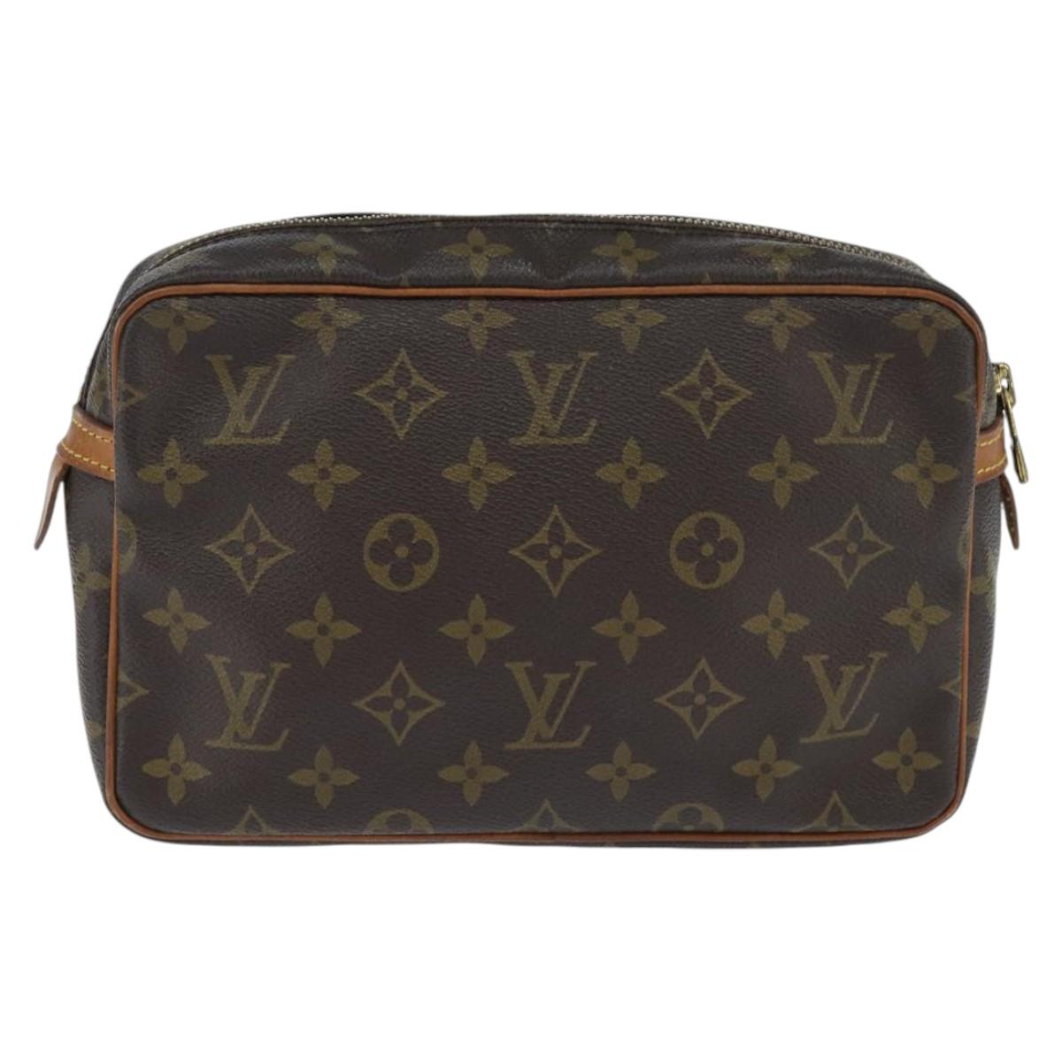 LOUIS VUITTON Monogram Compiegne 23 Clutch Bag M51847 LV Auth BA7170