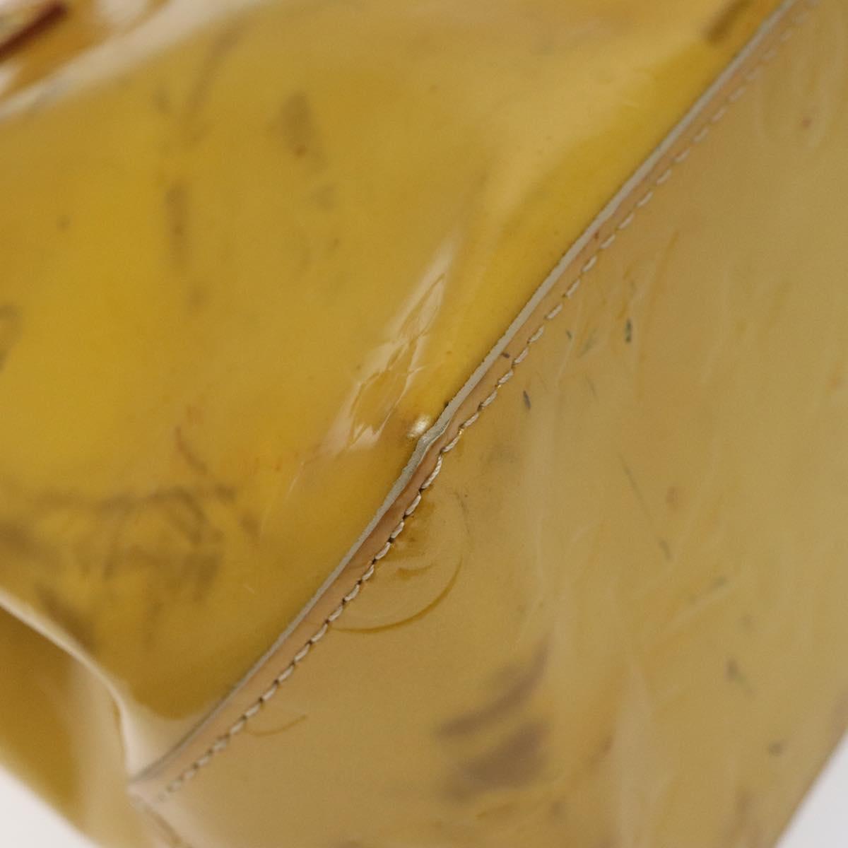 LOUIS VUITTON Monogram Vernis Reade PM Hand Bag Beige M91334 LV Auth BA718