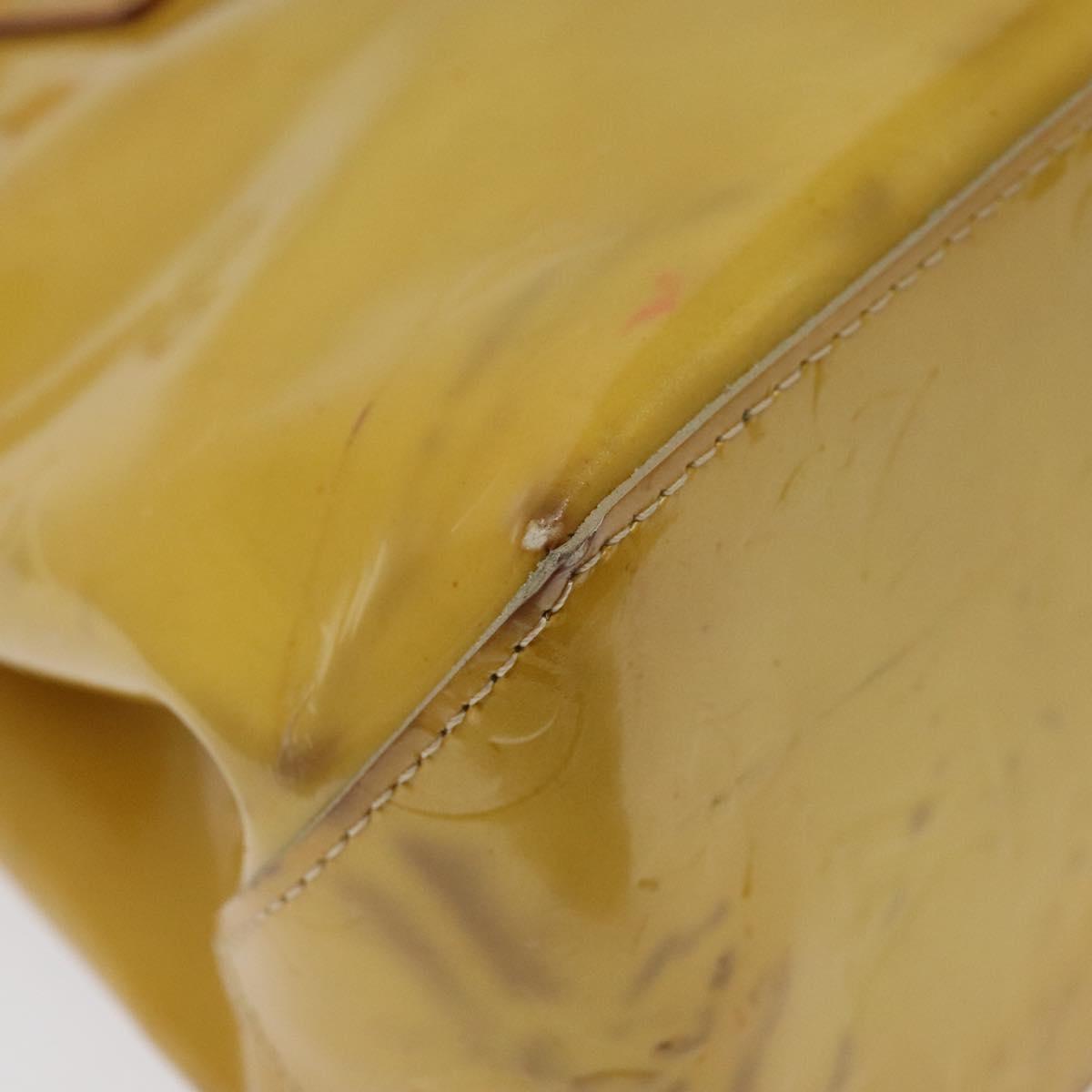 LOUIS VUITTON Monogram Vernis Reade PM Hand Bag Beige M91334 LV Auth BA718