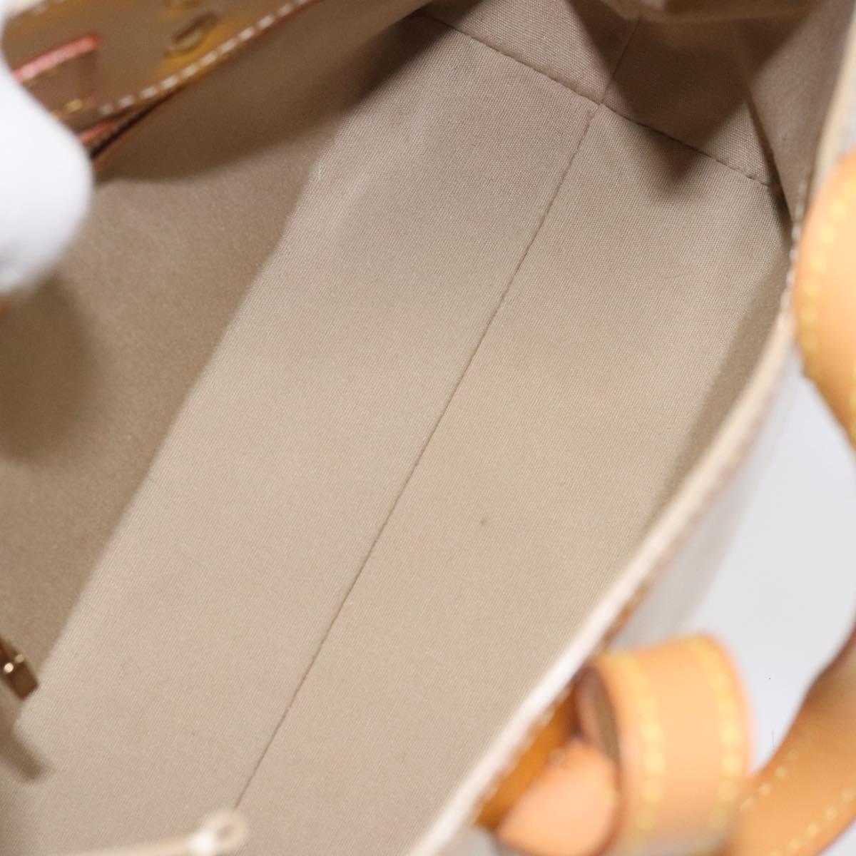 LOUIS VUITTON Monogram Vernis Reade PM Hand Bag Beige M91334 LV Auth BA718