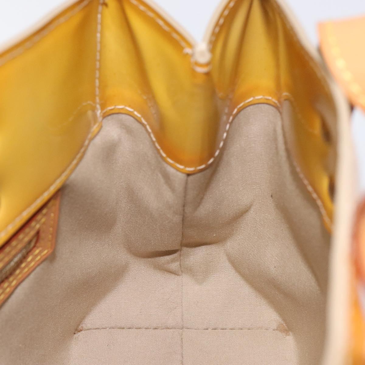 LOUIS VUITTON Monogram Vernis Reade PM Hand Bag Beige M91334 LV Auth BA718