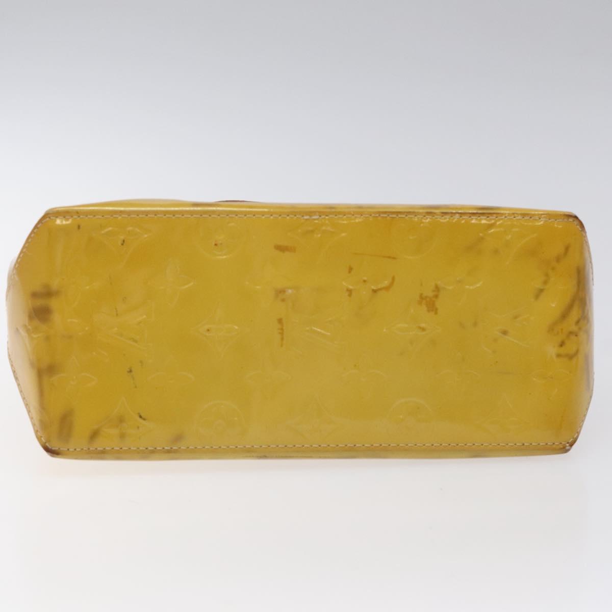 LOUIS VUITTON Monogram Vernis Reade PM Hand Bag Beige M91334 LV Auth BA718