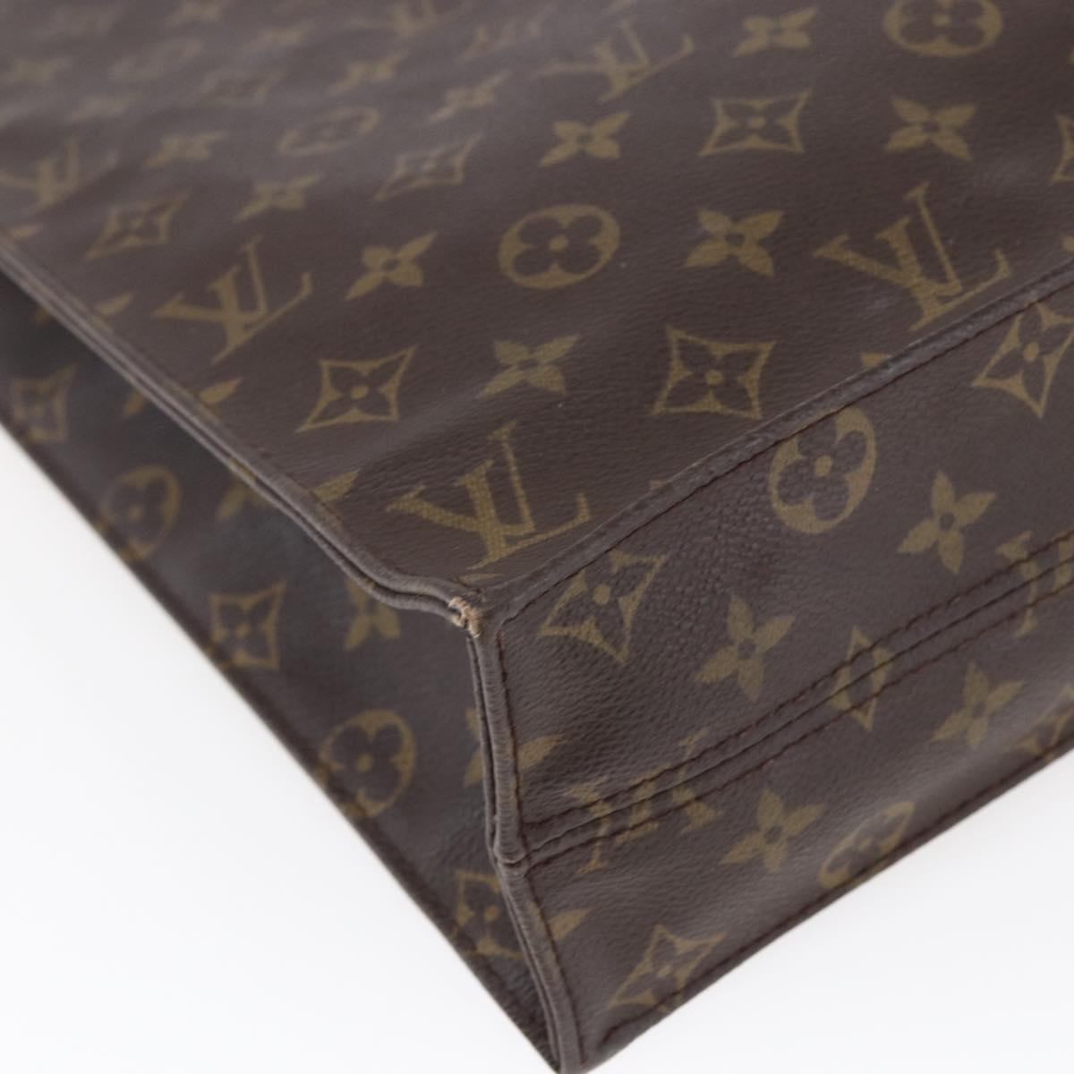 LOUIS VUITTON Monogram Sac Plat Hand Bag M51140 LV Auth BA7185