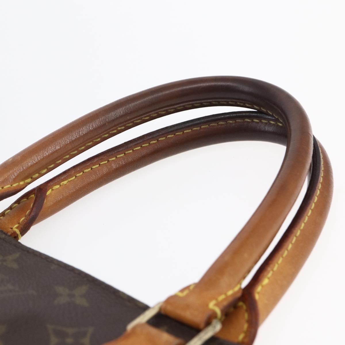 LOUIS VUITTON Monogram Sac Plat Hand Bag M51140 LV Auth BA7185