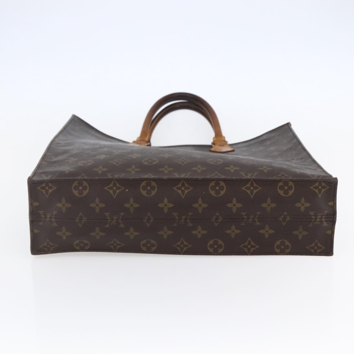 LOUIS VUITTON Monogram Sac Plat Hand Bag M51140 LV Auth BA7185
